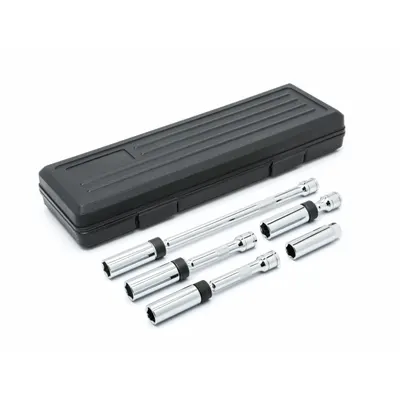 GEARWRENCH 80601 5-Piece SAE Socket Set, 3/8 in Drive, 6-Point, 9/16 to 5/8 in - SAE Socket Sets with Drive Tools