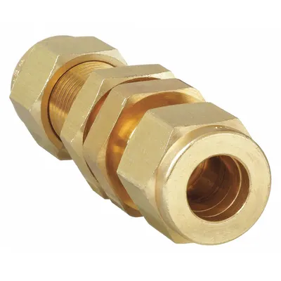 PARKER 6BC6-B Double-Ferrule Brass Compression Fitting Union - Double-Ferrule Brass Compression Fittings