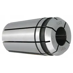 Standard TG collet for use with TG75 collet chucks. Accommodates a 7/16 in tool shank diameter. Used in CNC milling, drilling, and precision machining operations requiring accurate tool clamping and runout control.