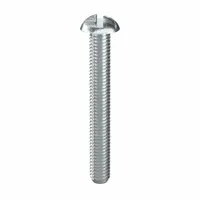 Tamper Resistant Screw: #10-32 Thread Size, 1 1/2 in Lg, Steel, Zinc-Plated, Round, One-Way, 100 PK (MPN 141220)