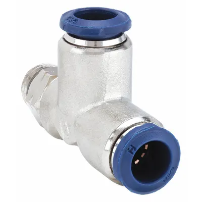 AIGNEP USA Nickel-Plated Brass Tube Fitting Tee - Nickel-Plated Brass Tube Fittings