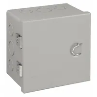 WIEGMANN Enclosure: Steel, 6 in x 6 in x 4 in, NEMA 1, Solid Cover, Hinged, Included, Painted (MPN A060604)