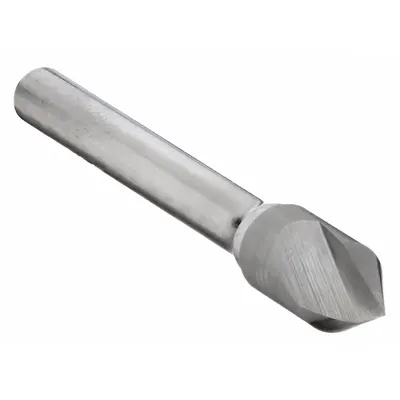 KEO 60° Single-Flute Countersink, 3/16 in Body Dia, 3/16 in Shank, Carbide - Fast-Cutting Single-Flute Countersinks