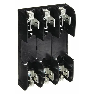 MERSEN Fuse Block: Open Block Design, 3 Pole, 600 V AC, Box Lug - Fuse Blocks for UL Class H & K Fuses