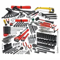 PROTO Railroad Tool Set: 172 Total Pcs, SAE, 1/4 in/3/8 in/1/2 in Socket Drive Size (MPN JTS-0172RR)
