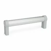 JW WINCO Pull Handle: Threaded Holes, Rear-Mount, 16 in Mounting Hole Center to Center, Silver, Bar (MPN 333.1-20-16-A-ES)