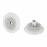 SCHMALZ Vacuum Pad Assembly: Flat, G1/4 in Vacuum Port, 98.1 mm Pad Dia, Food Grade Silicone Rubber (MPN 10.01.01.14075)