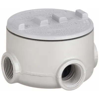 APPLETON ELECTRIC Conduit Outlet Body: Aluminum, GRU, 3/4 in Trade Size, XAT Body - X, XAT and XTF Round Body - Cross Type
