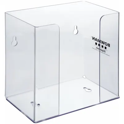 BOWMAN DISPENSERS Face Mask Dispenser: PETG Plastic, Clear - Disposable Mask Dispensers