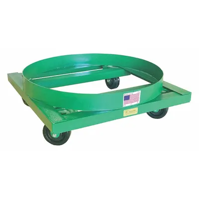 OEM Drum Dolly: 2,500 lb Load Capacity - Heavy-Duty Cross-Brace Drum Dollies with Support Ring