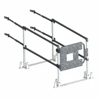 GARLOCK SAFETY SYSTEMS Guardrail: 6 ft x 42 in, 20 in Mid-Rail Ht, Permanent, Gray, Steel (MPN 449-004-600)