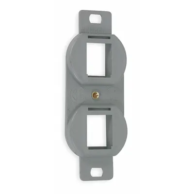 HUBBELL PREMISE WIRING BR106G Duplex Voice & Data Housing, Gray, 2 Ports - Voice & Data Housings