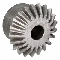 Steel miter gear with 21 straight teeth, 12 diametral pitch, 20° pressure angle, and 1/2 in bore. Designed for right-angle power transmission in industrial machinery such as conveyors, packaging equipment, and machine tools requiring a 1:1 speed ratio