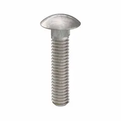 Square neck carriage bolt made from 316 stainless steel with a plain finish. Thread size 5/16"-18, length 1-1/2 inches. The square neck prevents rotation during tightening, suitable for fastening metal to wood or metal to metal assemblies in environments requiring corrosion resistance.