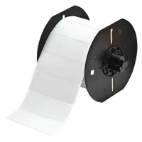 Pre-Cut Label Stock Roll: 1 in x 3 in, 1 in, Polyester, Metal Detectable, Gray (MPN B33-18-486)