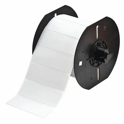 BRADY Pre-Cut Label Stock Roll: 1 in x 3 in, 1 in, Polyester, Metal Detectable - Brady Precut Label Rolls