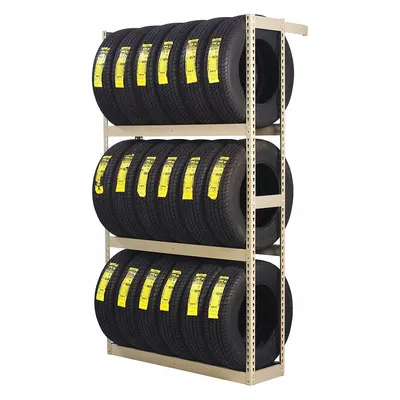 TENNSCO Single-Sided Rivet-Connect Standalone Tire Rack ZST-6084S - Single-Sided Rivet-Connect Standalone Tire Racks