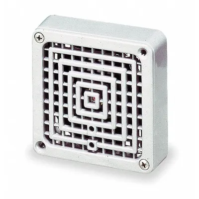 FEDERAL SIGNAL Vibratone Horn, 5W, 120V AC, Indoor, Gray, 350-120-30 - Horn Alarms