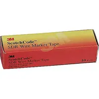 3M Wire Marker Tape Refill: O, Black on White, 576 Labels, Polyester Film, -40°F to 250°F, 50 PK (MPN SDR-O)