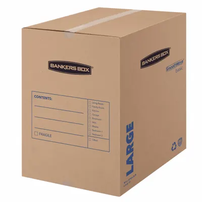 SMOOTHMOVE Moving Box: 18 in x 18 in x 24 in, 32 ECT, Single Wall - Printed Moving Boxes