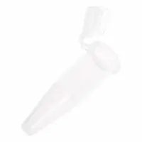 This 1.5 mL polypropylene microcentrifuge tube features a conical bottom for efficient pellet recovery and an attached flat top cap for secure sealing. The tube is graduated for easy volume estimation and has a natural body color with a colorless closure. Suitable for sample storage, centrifugation, and mixing in laboratory applications
