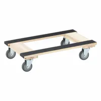 APPROVED VENDOR General Purpose Dolly: 1,000 lb, Brown, 30 in L x 18 in W x 7 in H Deck, (4) Swivel (MPN 48J072)