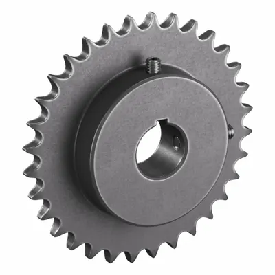 TRITAN Roller Chain Sprocket: 40, For 1/2 in Chain Pitch, 1 1/8 in Bore Dia, 32 Teeth - Size 40 Fixed-Bore Roller Chain Sprockets