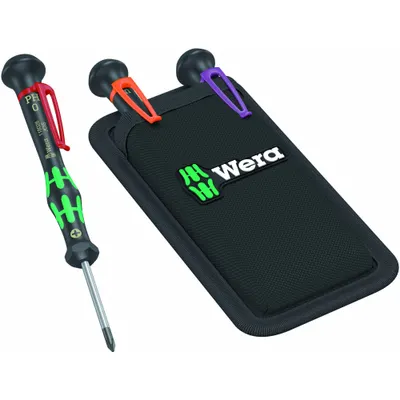 WERA Screwdriver Set: 1-10 Pieces, 3 Pieces, Microstix/Phillips/Torx Plus Tip - Precision Screwdriver Sets