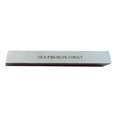 This WESTWARD lathe tool blank is made of cobalt with a bright, uncoated finish. It measures 1/2 inch in overall height and 1/2 inch in overall width. Used in machining operations to create custom cutting tools for turning, boring, and grooving on lathes.