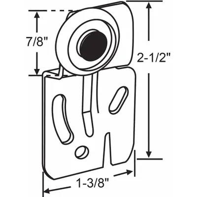 OEM APPROVED VENDOR Hanging Door Roller, 1 3/8 in Wd, 150 lb Max Wt, 3-153 - Hanging Door Rollers