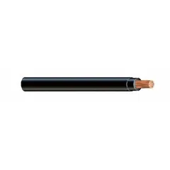 Single-conductor stranded copper building wire rated 600 V. Suitable for general-purpose power distribution and branch-circuit wiring in conduit, raceways, or cable trays in dry or wet locations. 250 kcmil, THHN/THWN-2, black, 1,000 ft length.