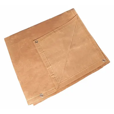 OEM Canvas Tarp, Heavy Duty, 20 mil, Brown, 10 oz/sq yd, 3.5 ft x 7.5 ft - Canvas Tarps