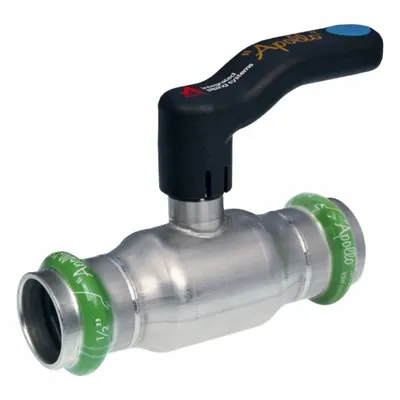 APOLLO Ball Valve: 3/4 in, Stainless Steel, Straight Valve Body, Press x Press - Stainless Steel Ball Valves
