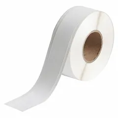 Continuous label roll made of white cryogenic autoclavable polypropylene, measuring 1 1/8 in x 100 ft. Designed for use with the BradyJet J2000 printer series and requires J20-CMY ribbon. Suitable for labeling in environments that undergo extreme cold or autoclave sterilization, such as laboratory and manufacturing settings.