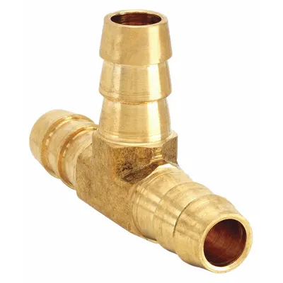 OEM Low-Lead Brass Rigid Barbed Hose Fitting Tee - Low-Lead Brass Multipurpose (Air, Water, Chemical) Rigid Barbed Hose Fittings
