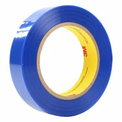 3M 8902 is a blue polyester film tape with silicone adhesive, 1 inch wide, 72 yards long, and 3.4 mil thick, supplied in a 36-pack. Designed for high-temperature masking applications such as powder coating, wave soldering, and plasma spray, it withstands elevated process temperatures and removes cleanly without residue.