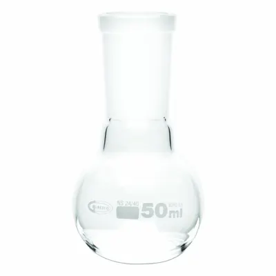 UNITED SCIENTIFIC SUPPLIES 50 mL Round Glass Boiling Flask - Glass Boiling Flasks