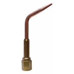 W Series welding tip in Size 1, designed for use with acetylene gas. Suitable for light-duty oxy-acetylene welding and brazing applications requiring a focused flame for precise joining of metals.