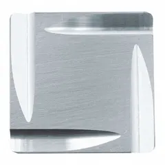 Square indexable turning insert made of cermet, designed for finish turning and light roughing operations on steel and stainless steel. Provides wear resistance and smooth surface finish in CNC lathe applications.