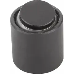Tapped gripper with a smooth flat steel pad for clamping and positioning workpieces in fixtures. Features a 19 mm outer diameter, 8 mm tap depth, 12 mm pad diameter, and a maximum load of 39 kN. Suitable for moderate-to-heavy clamping in machining, assembly, and inspection applications.