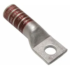 One-hole compression lug for terminating 500 kcmil stranded copper wire. Features a 1/2 in stud size and long barrel design. Suitable for power distribution, motor controls, and switchgear applications.
