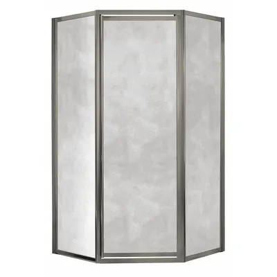 FOREMOST Shower Door: 24 in Max. Door Wd, 18 1/2 in Fixed Panel Wd, 70 in Overall Ht - Neo-Angle Shower Doors