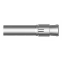 Steel wedge anchor with zinc-plated finish, 7/8 in diameter, 5/8"-11 thread size. Used for heavy-duty fastening into solid concrete, such as securing structural steel, machinery bases, or racking systems