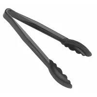 CAMBRO Serving Tongs: 9 in Overall Lg, Black, NSF Certified, Black, Plastic, Dishwasher Safe (MPN CA9TGS110)