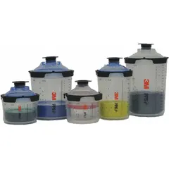This liner kit is designed for use with 3M PPS spray cup systems, accommodating 6.8 fl oz cup sizes. It includes a hard cup and is intended for paint preparation and application tasks in automotive refinishing and industrial painting, helping to reduce cleanup time and solvent waste.