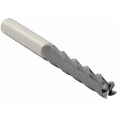 This general purpose carbide square end mill features a TiAlN coating and 4 flutes. It has a 3/4" mill diameter, 4" length of cut, and 7" overall length. Suitable for slotting, profiling, and contouring in steel, stainless steel, and cast iron.