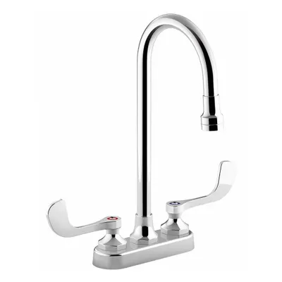 KOHLER Gooseneck Bathroom Faucet: Triton Bowe, Brass, Polished Chrome Finish - Centerset Handle Bathroom Faucets