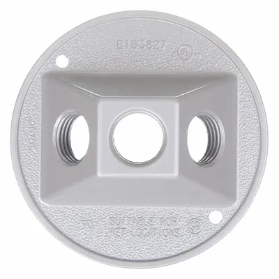 BELL Weatherproof Cover: Die-Cast Aluminum, Weatherproof Cluster, 1 Gangs, 4 1/8 in Overall Ht - Aluminum & Zinc Weatherproof Electrical Box Covers