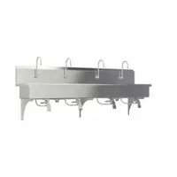SANI-LAV Wash Station: 4 Stations, 8 in Bowl Dp, 77 in Bowl Lg, 16 1/2 in Bowl Wd, Faucet Included (MPN 58W1-0.5)