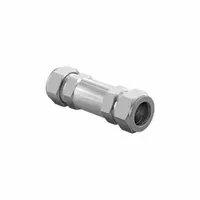 HAM-LET Check Valve: Poppet, Inline Valve Body, 1/4 in Pipe Size, Let-Lok® x Let-Lok®, Let-Lok, PTFE (MPN H-400-SS-L-1/4"-1 PSI-PT)